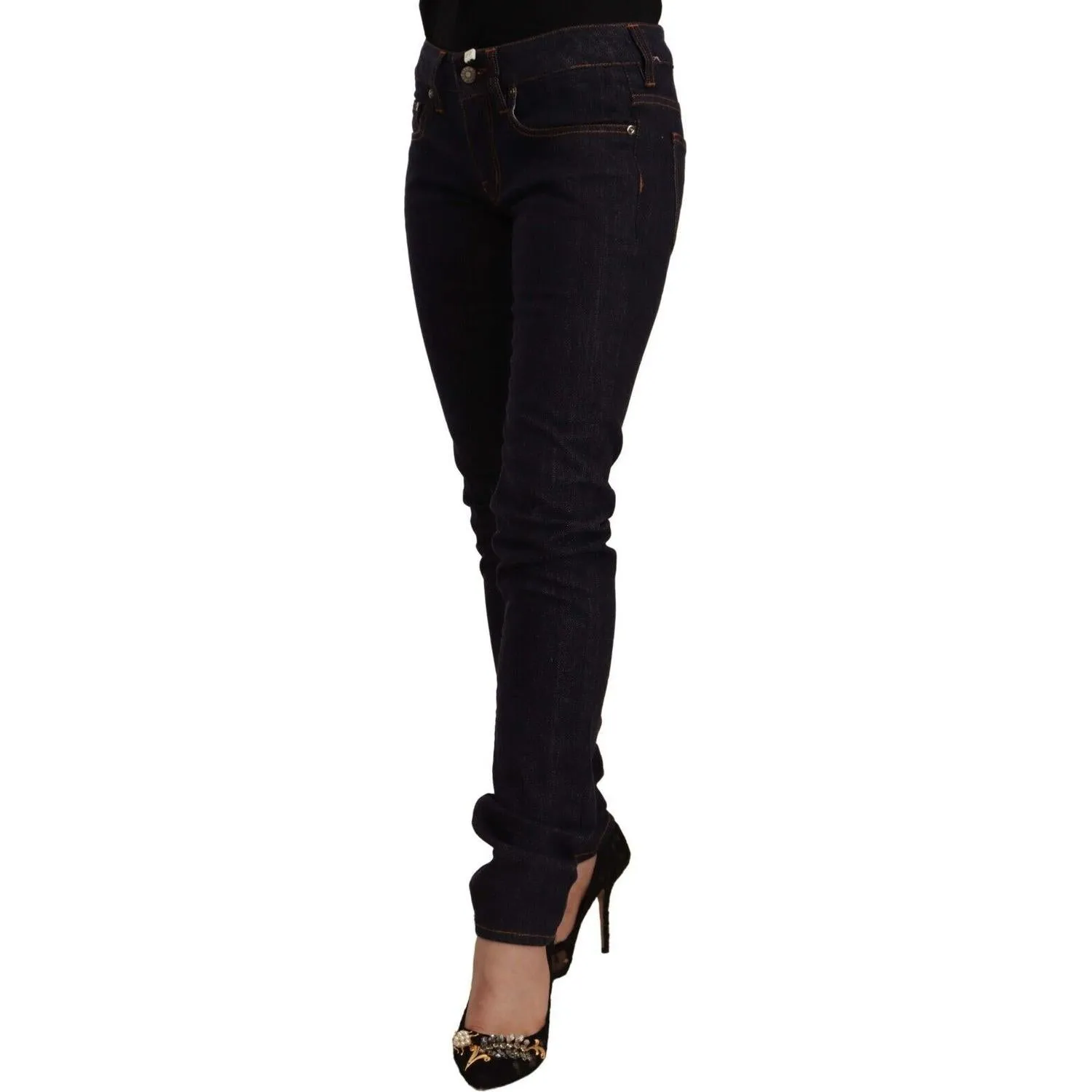 GF Ferre Chic Black Slim Fit Designer Jeans