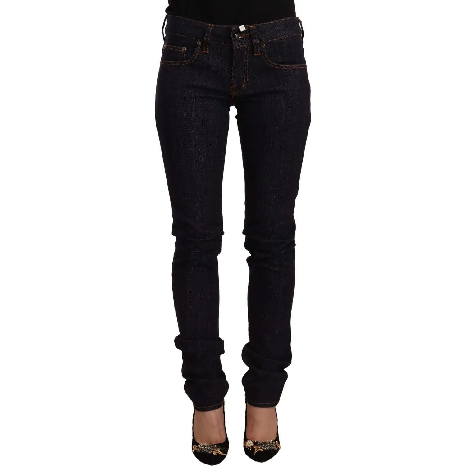 GF Ferre Chic Black Slim Fit Designer Jeans