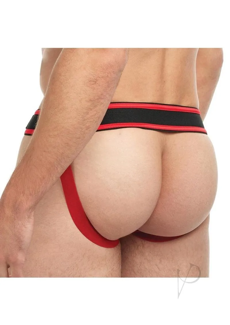 Goal Line Lace Up Jockstrap S/m Red