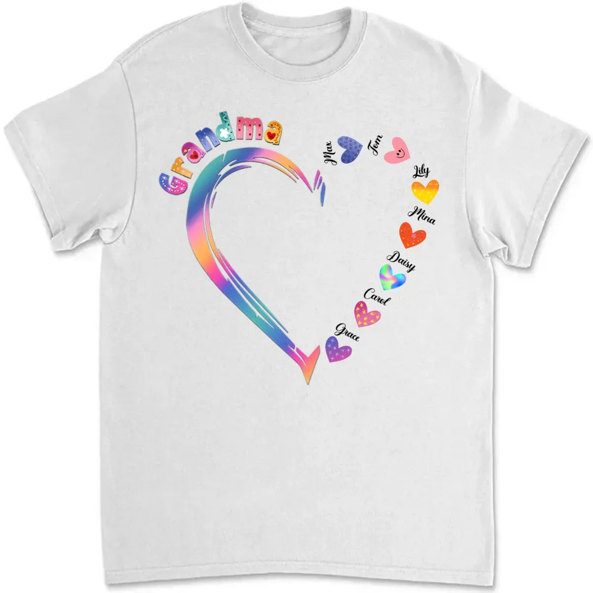 Grandkids - Grandma and Grandkids - Personalized T-shirt