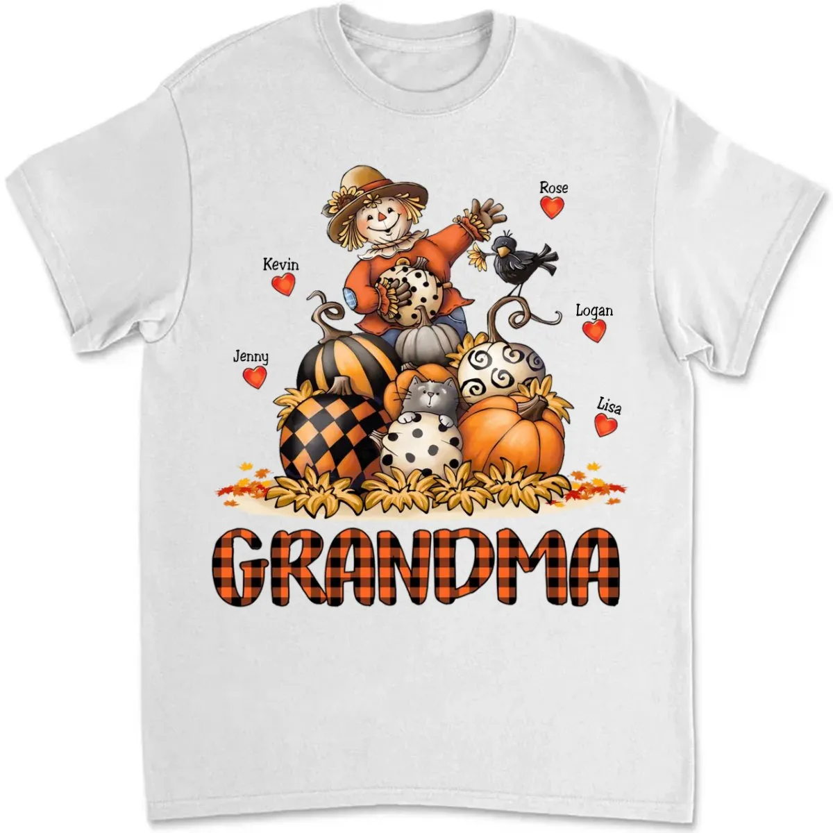 Grandma - Grandma Fall - Personalized T-Shirt