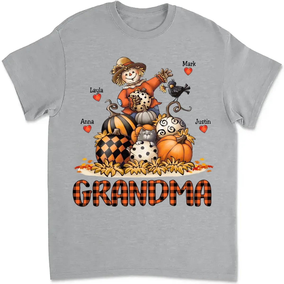 Grandma - Grandma Fall - Personalized T-Shirt