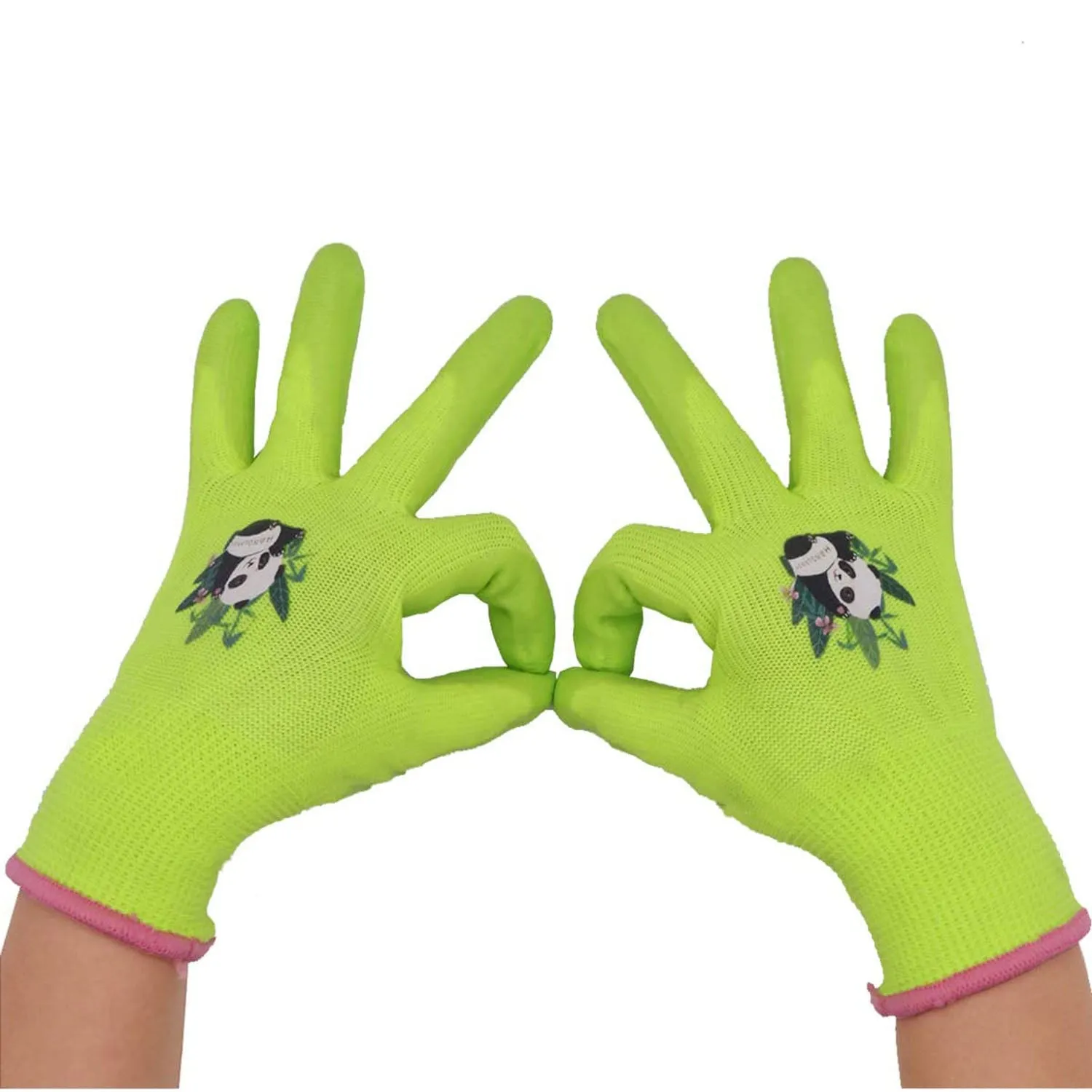 Handlandy Children Gardening Gloves with Rubber Coated Palm 51404142 (3/6/12 Pairs)