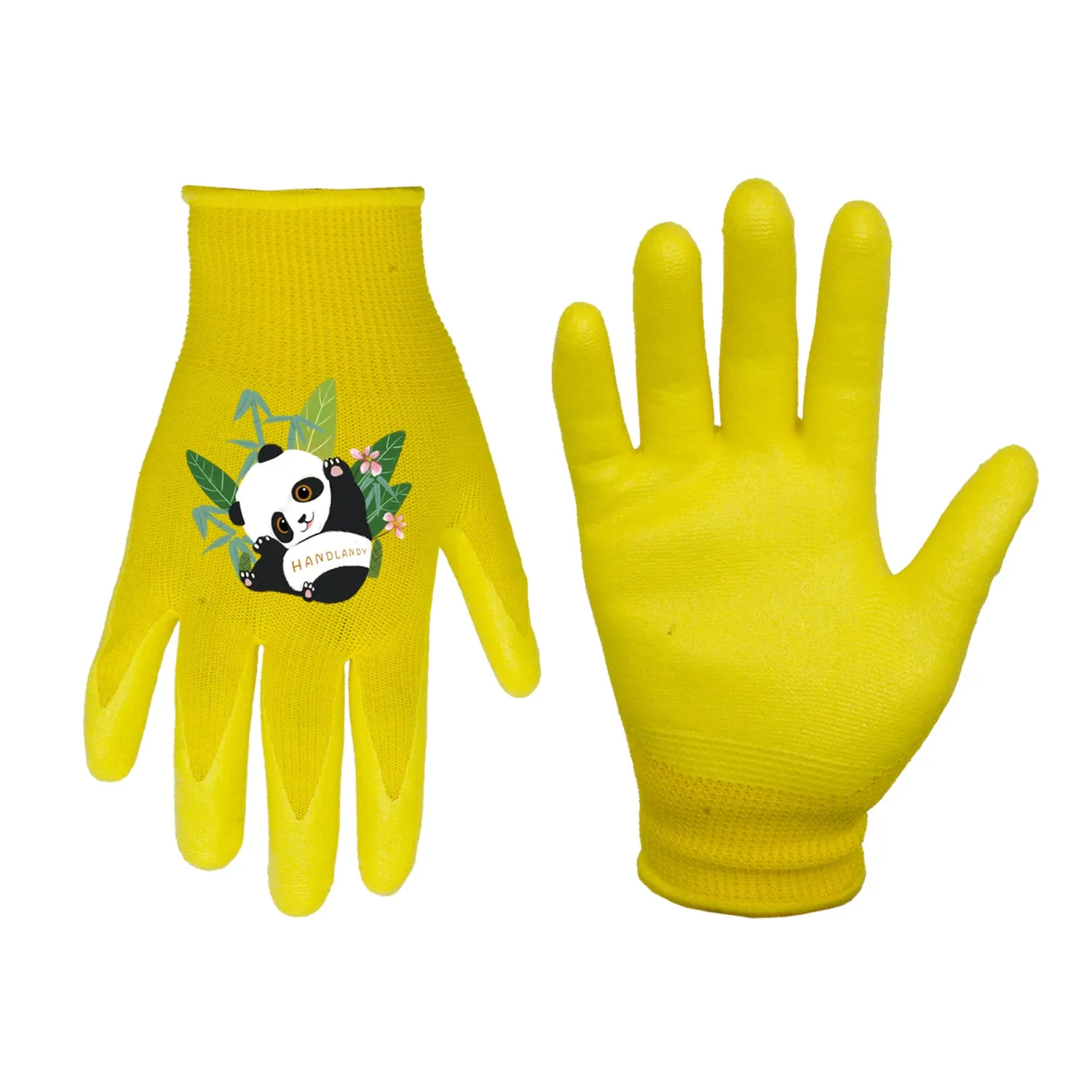 Handlandy Children Gardening Gloves with Rubber Coated Palm 51404142 (3/6/12 Pairs)