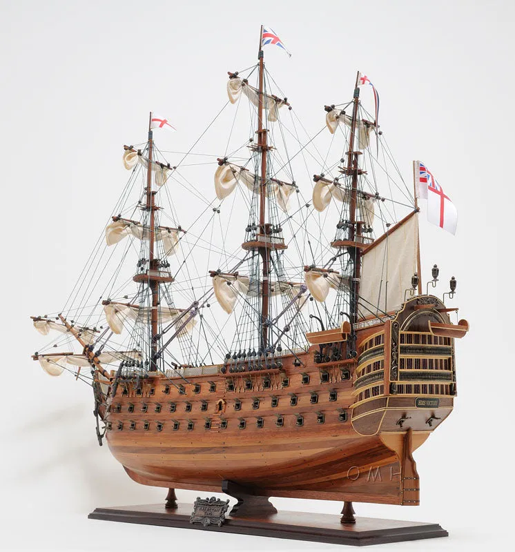 HMS Victory Admiral Nelson Flagship Tall Ship Large Sailboat Exclusive Edition Wood Model Assembled