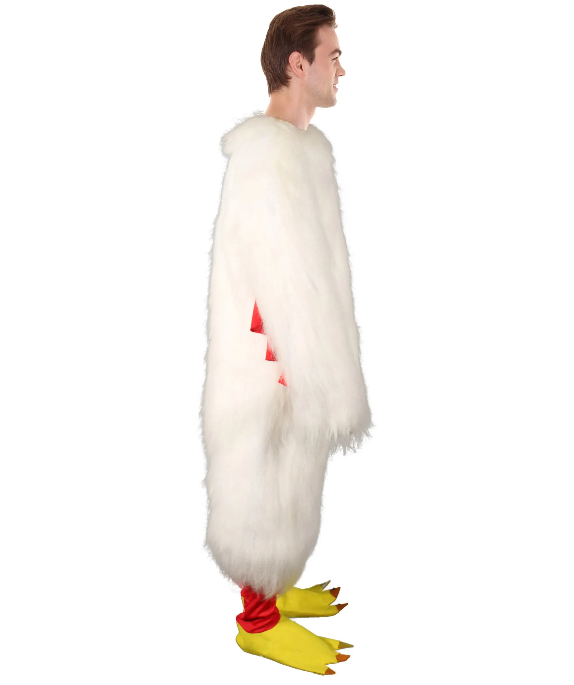 HPO White Chicken Costume  - Long Synthetic Fibers