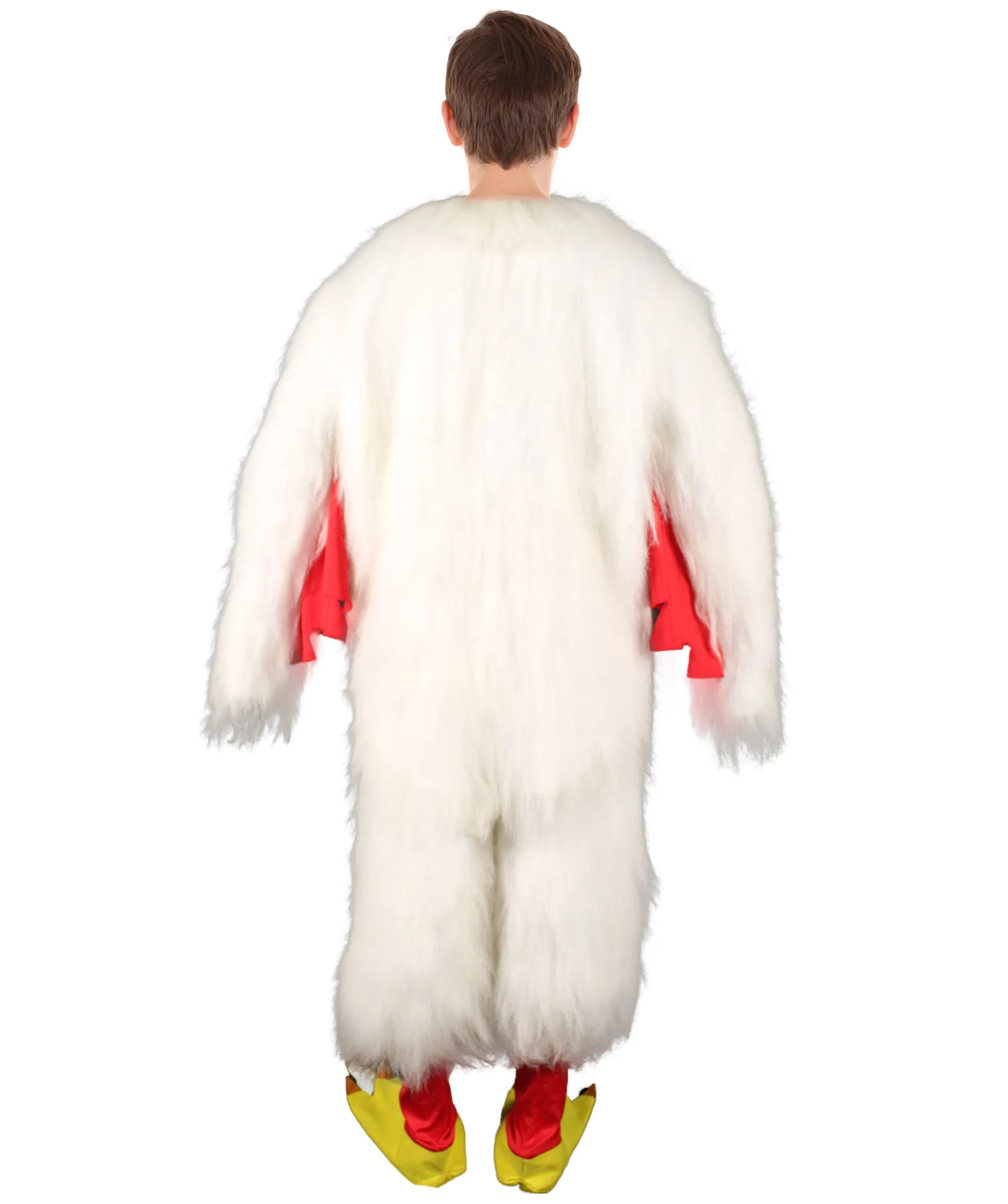 HPO White Chicken Costume  - Long Synthetic Fibers