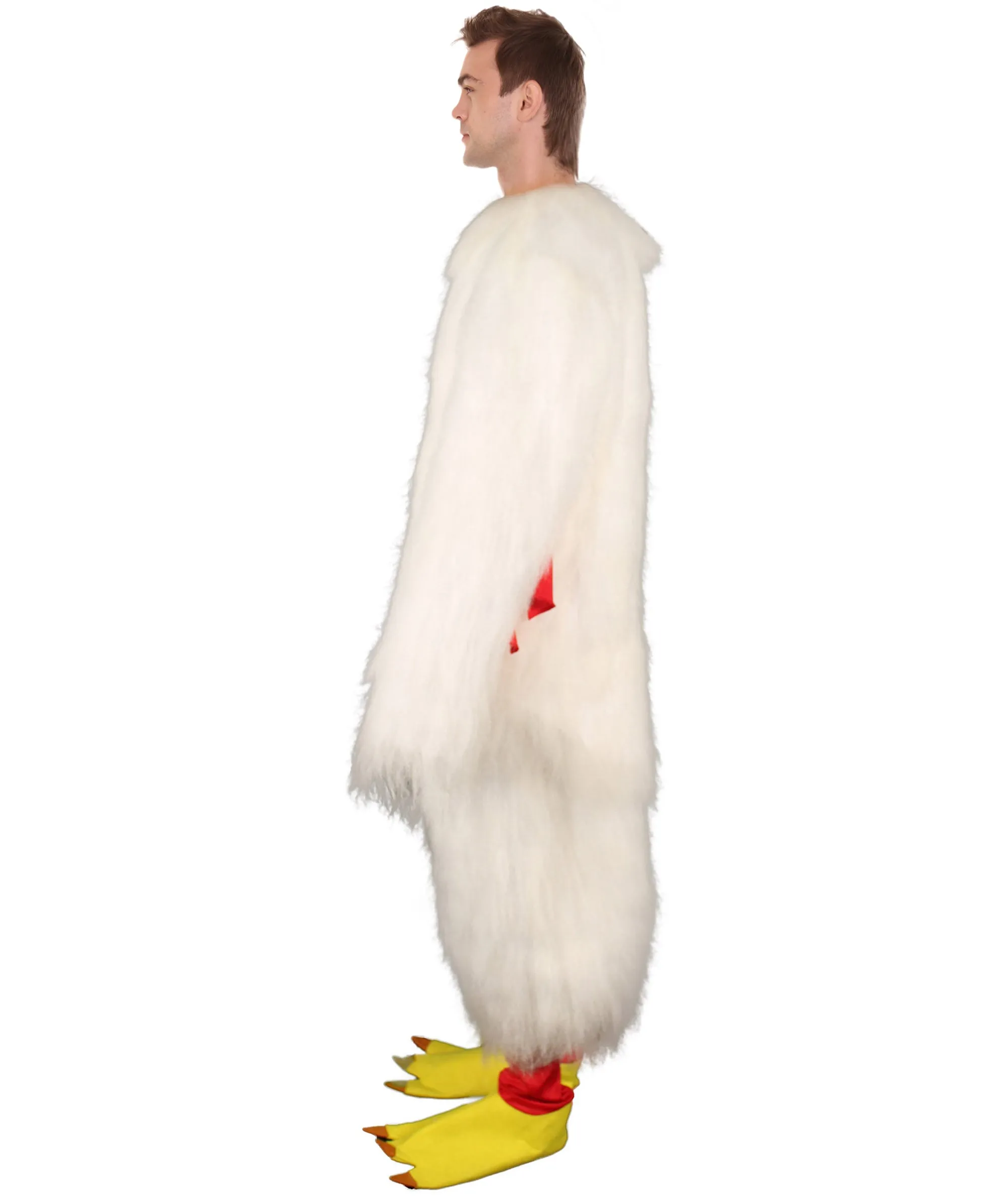 HPO White Chicken Costume  - Long Synthetic Fibers