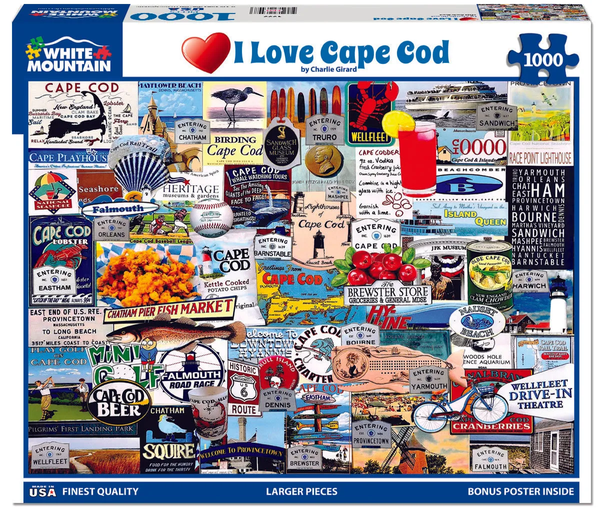 I Love Cape Cod (1222pz)- 1000 Piece Jigsaw Puzzle