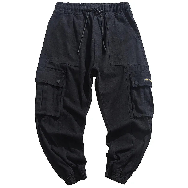 Japanese Streetwear Cargo Pants Casual Harem Trousers Men Clothing