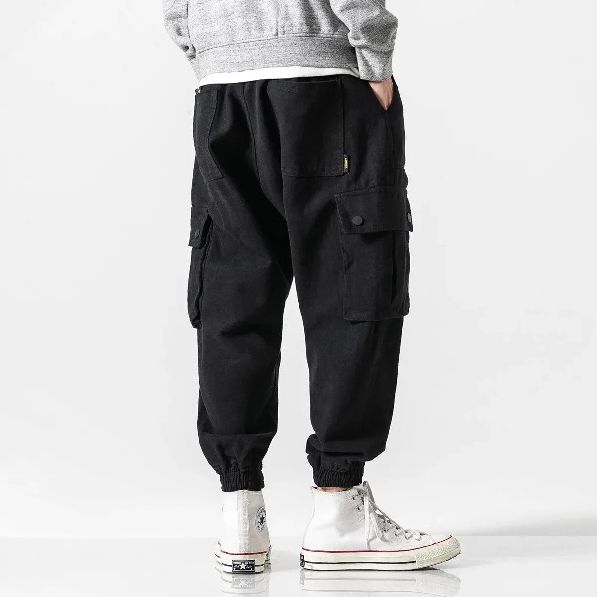 Japanese Streetwear Cargo Pants Casual Harem Trousers Men Clothing