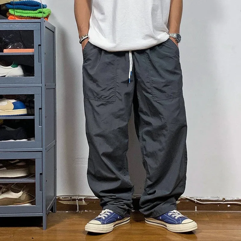 Japanese Streetwear Loose Trendy Cargo Pants Men Clothing Casual Trousers