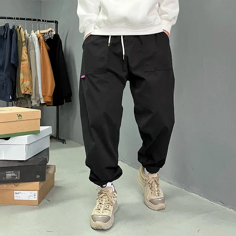 Japanese Streetwear Pure Cotton Casual Cargo Pants - Loose Fit