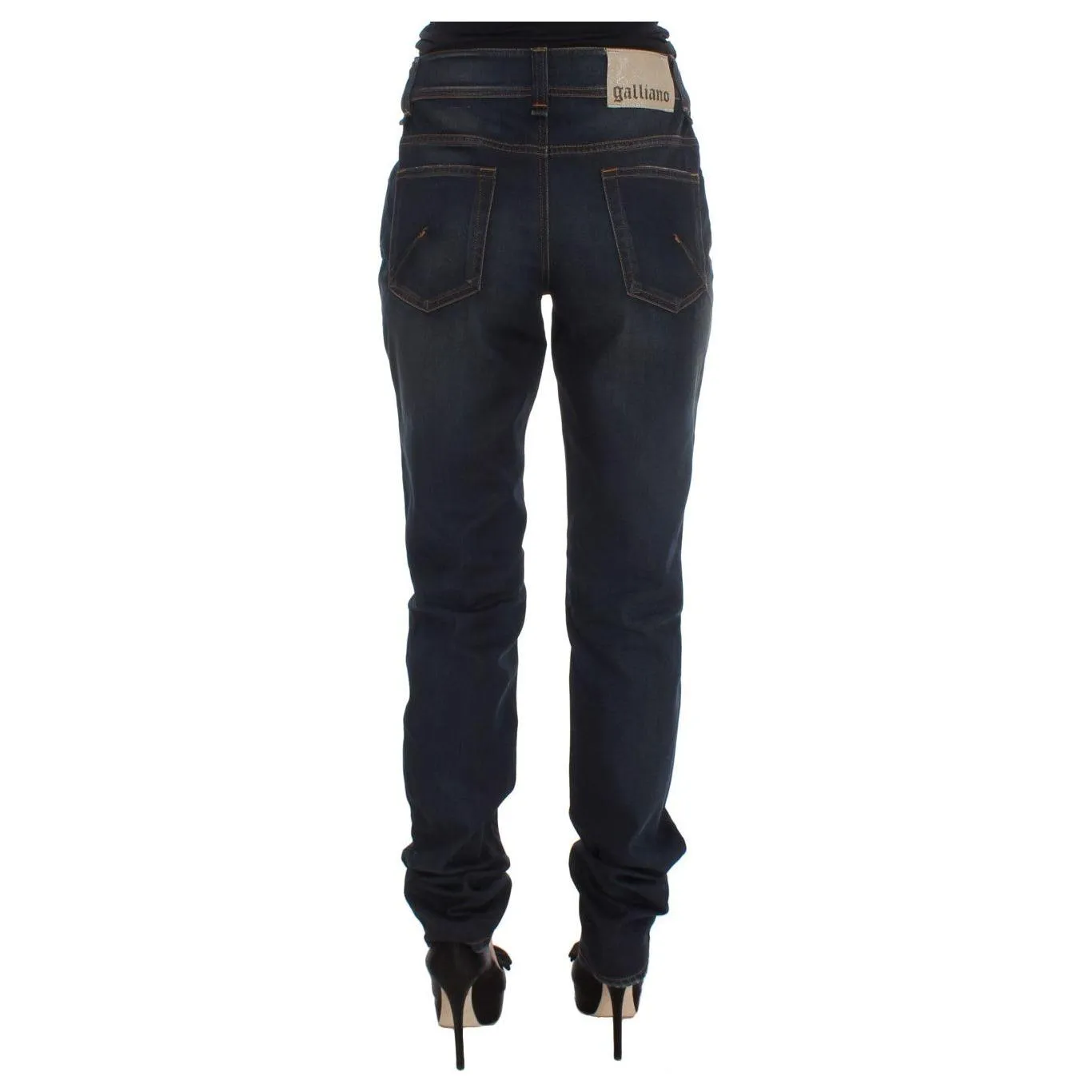 John Galliano Chic Boyfriend Fit Blue Jeans