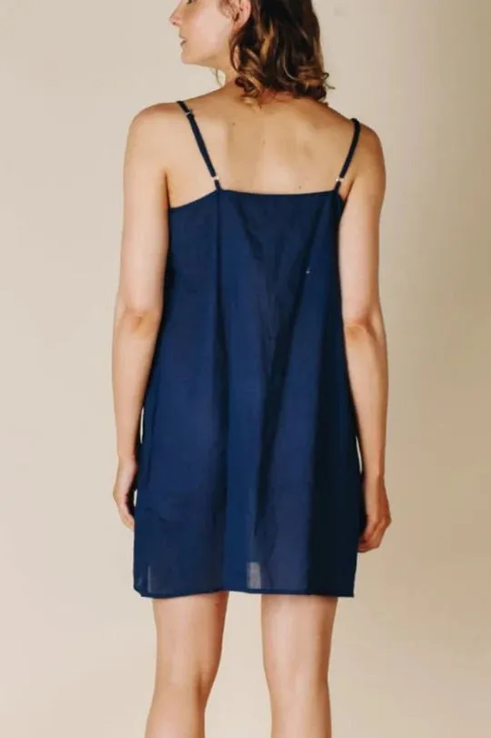 Kalme Slip Dress Navy