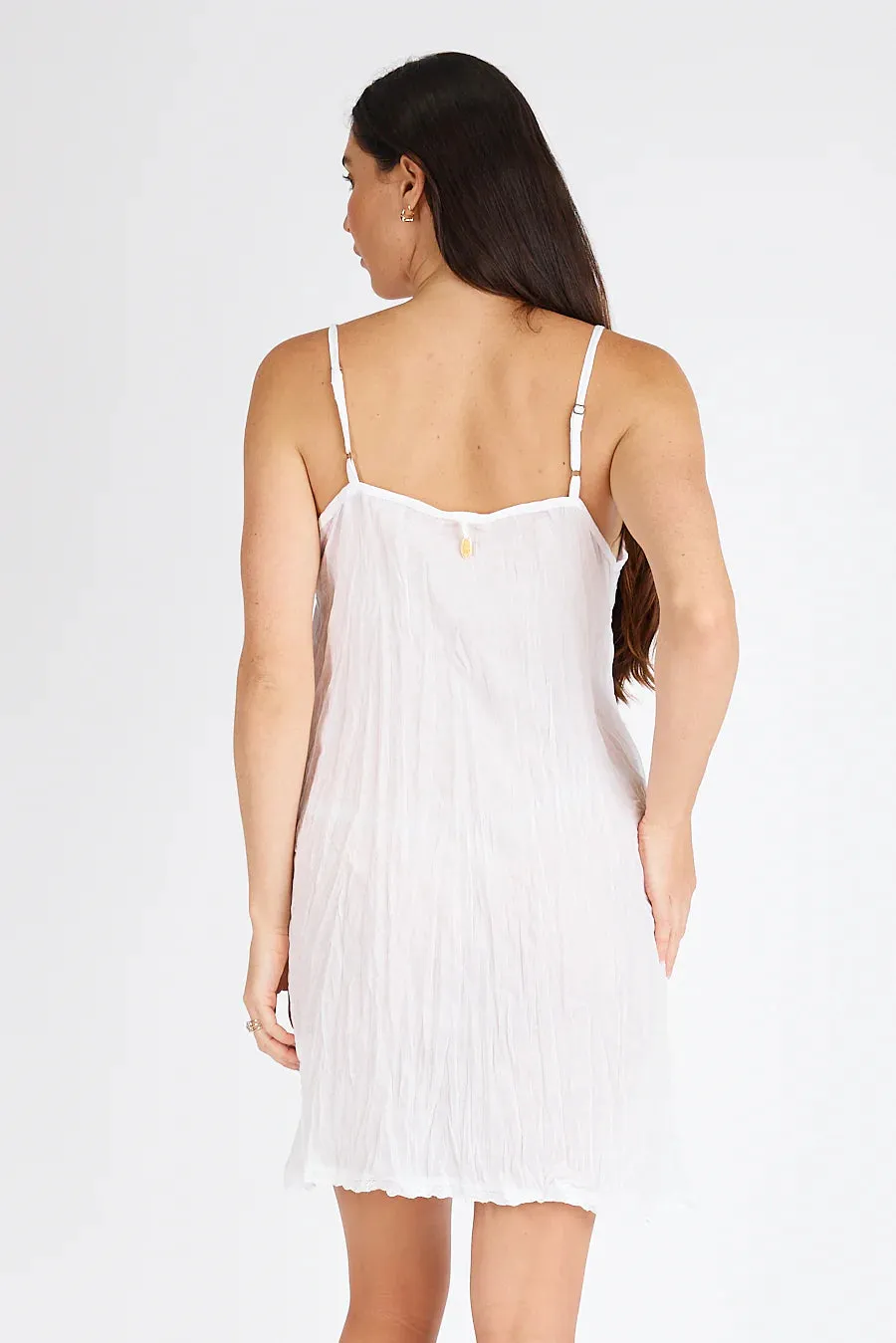 Kalme Slip Dress White