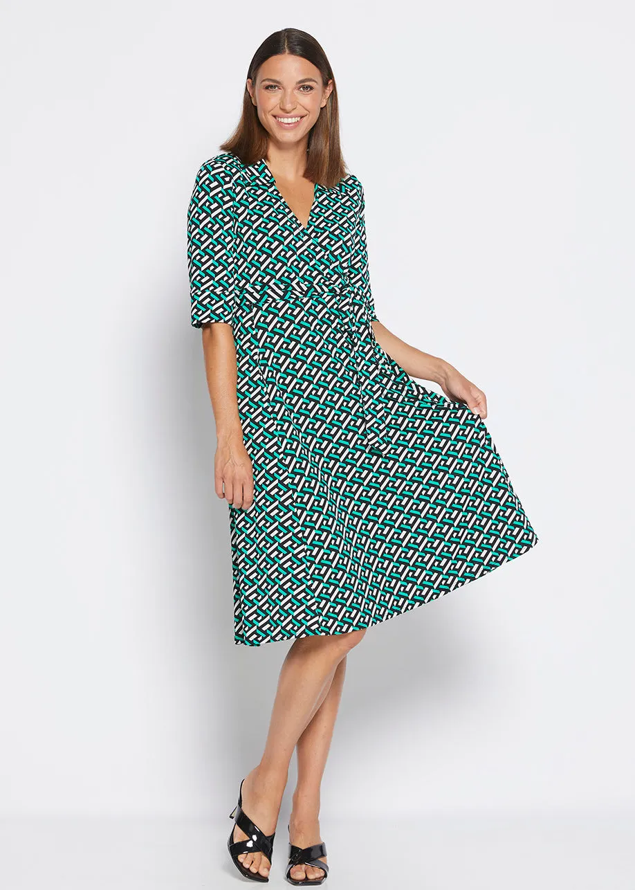 Kate Shirt Dress in Tetris print