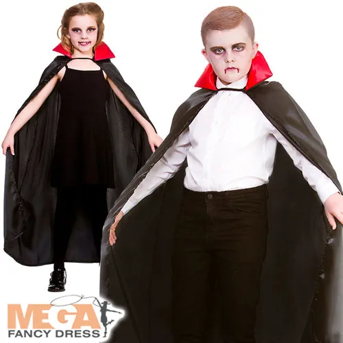 Kids Deluxe Vampire Cape Gothic Accessory