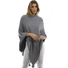 La Fiorentina | Corner-Pom Poncho - Grey