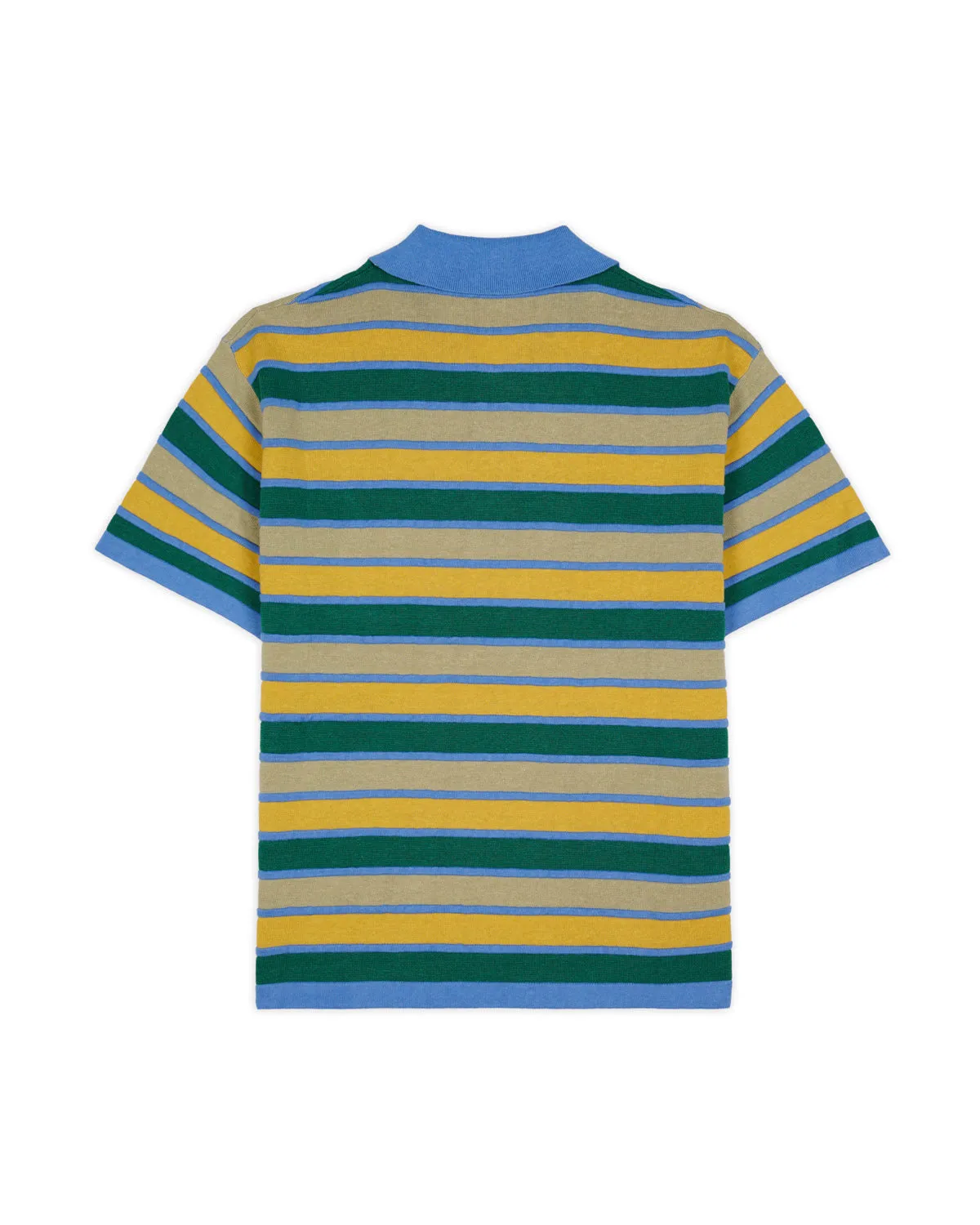 Lifted Stripe Half Zip Shirt - Yellow Multi