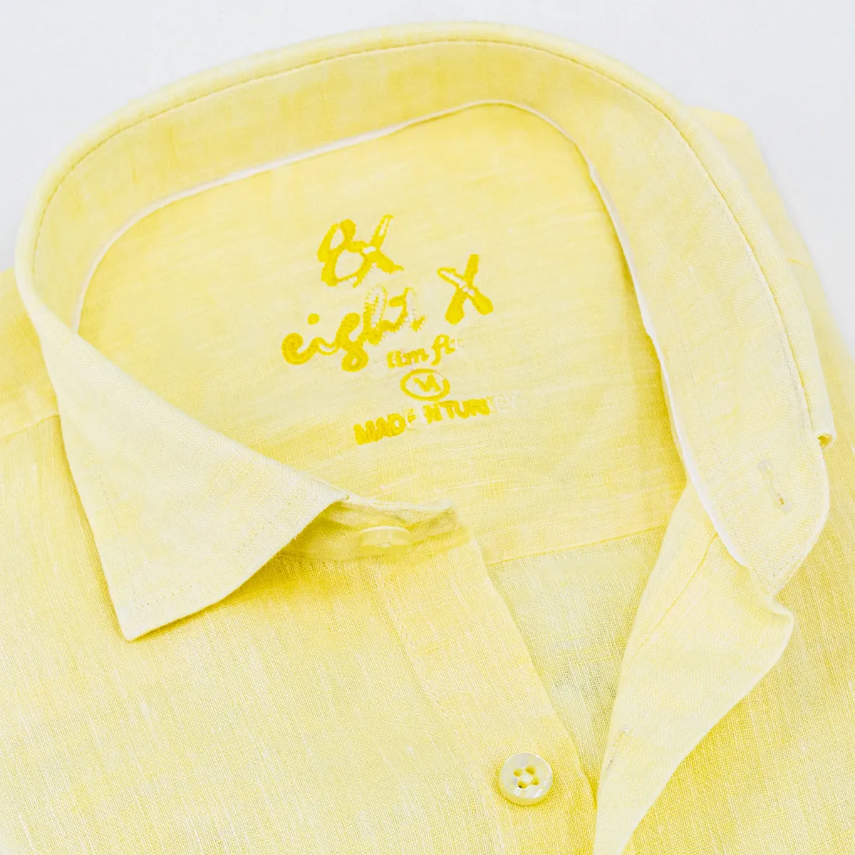 Linen Button Down Shirt - Soft Yellow