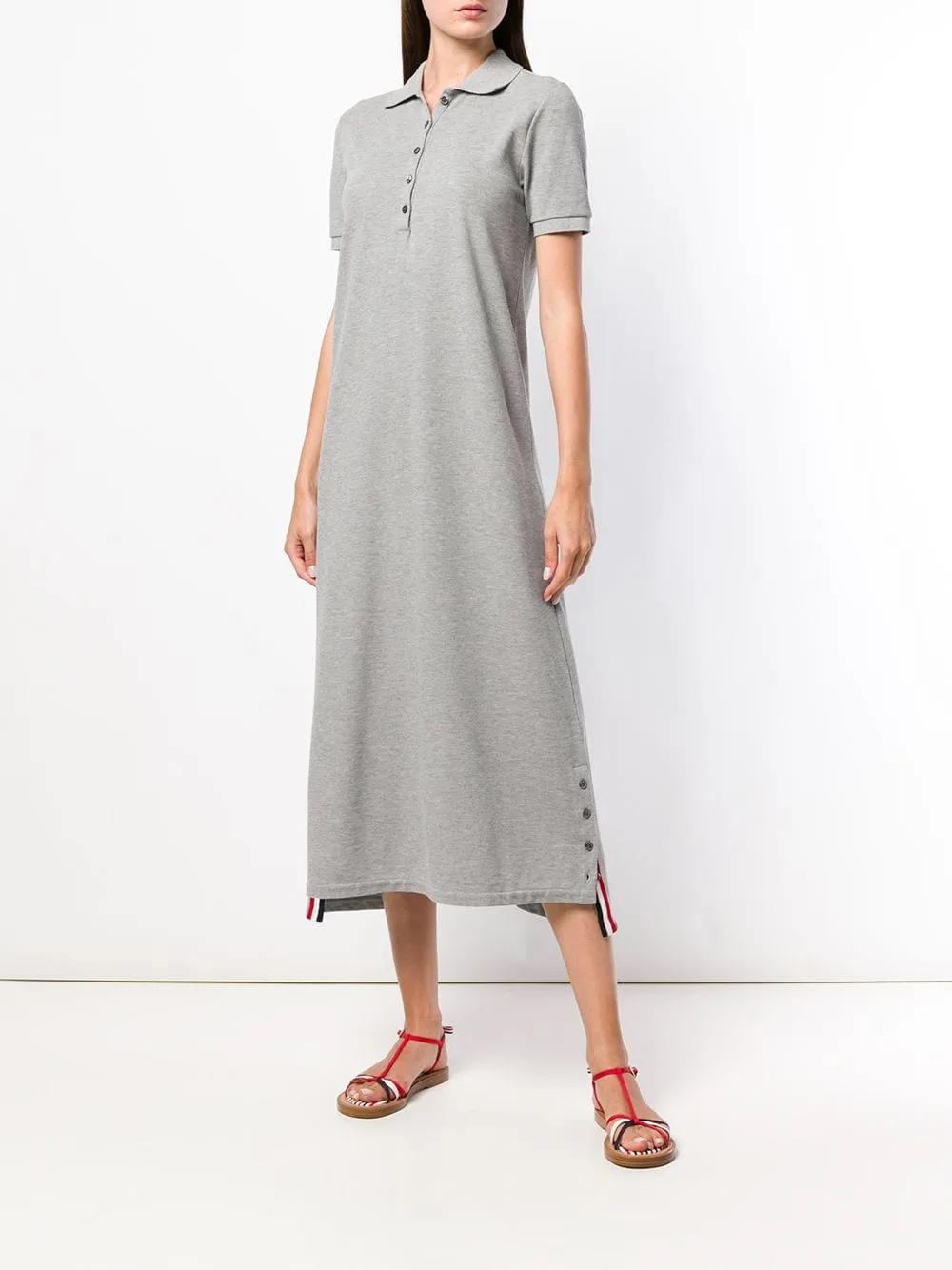 Long A-Line Polo Dress