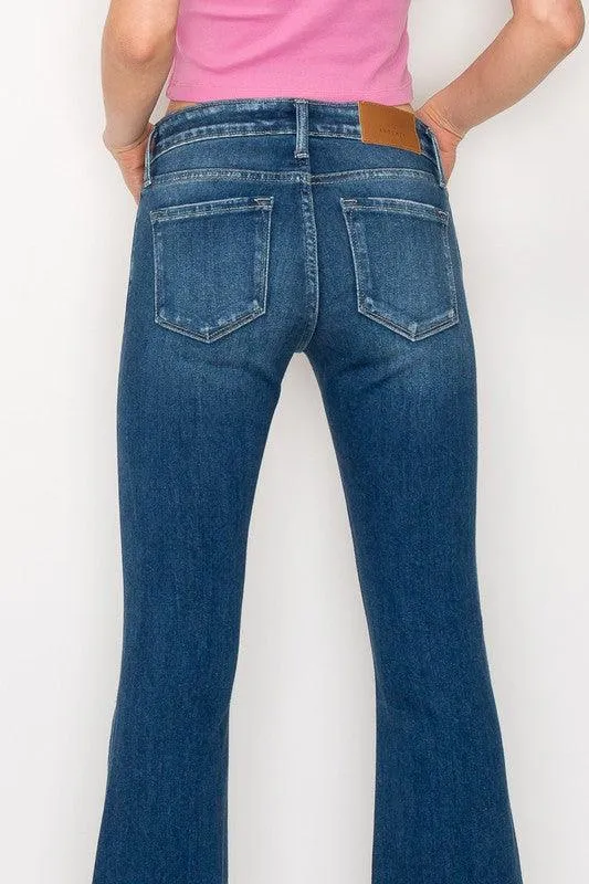 LOW RISE STRETCH VINTAGE FLARE JEANS