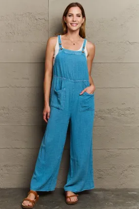 Marci Mineral Wash Gauze Overalls