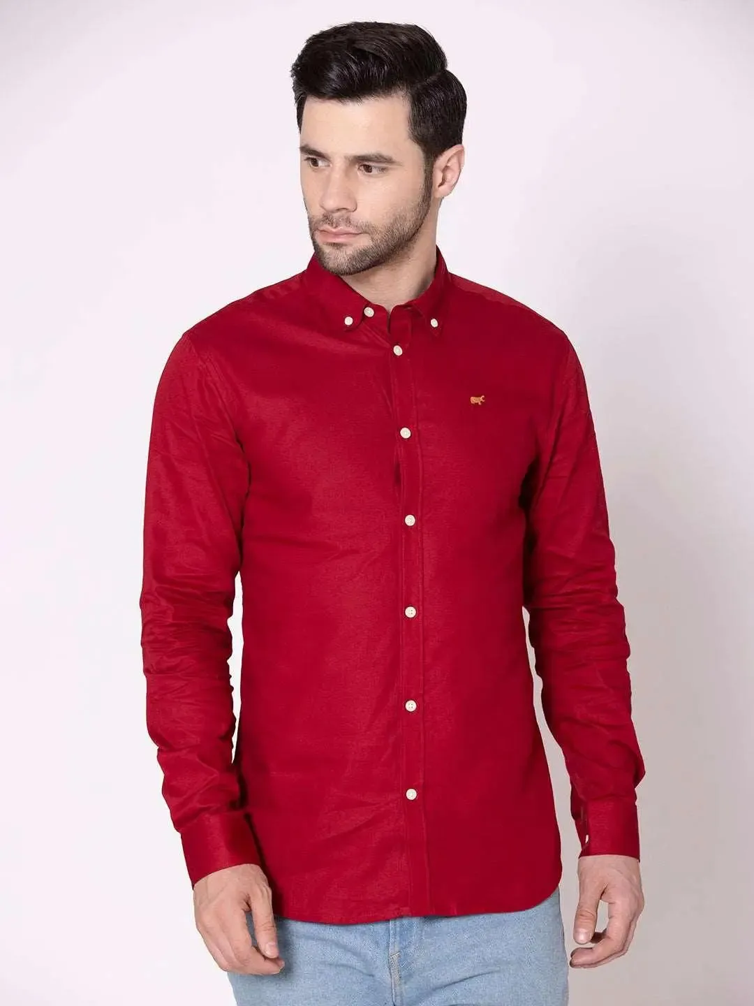 Maroon Button Down Shirt