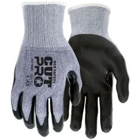 MCR Safety Cut Pro 92715NF 15 Gauge Nitrile Foam Coated Abrasion and Puncture Resistant Work Gloves, Gray, 1 Pair