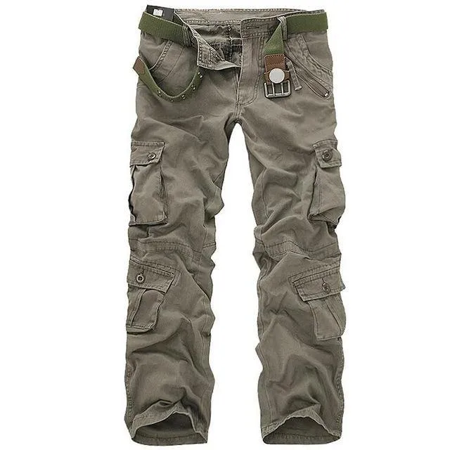 Men Tactical Military Pants Male Casual Multi-pockets Overalls Loose Style Trousers Mens Fashion Cargo Outwear Camouflage Pants