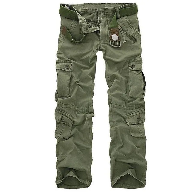 Men Tactical Military Pants Male Casual Multi-pockets Overalls Loose Style Trousers Mens Fashion Cargo Outwear Camouflage Pants