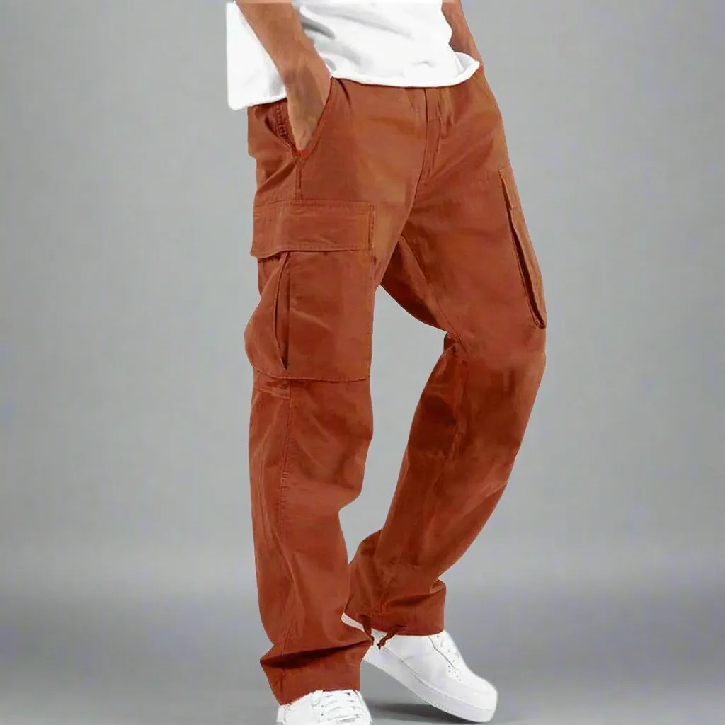 Men's Casual Multi Pocket Straight Leg Cargo Pants