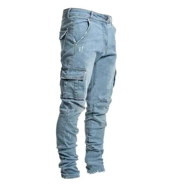 Men's Multi Pocket Cargo Jeans^