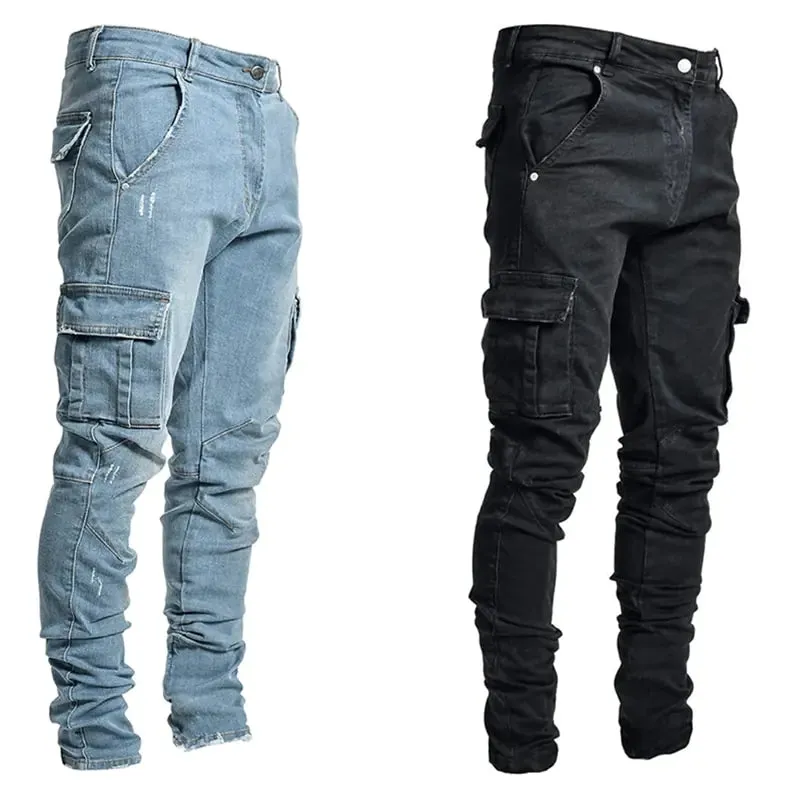 Men's Multi Pocket Cargo Jeans^