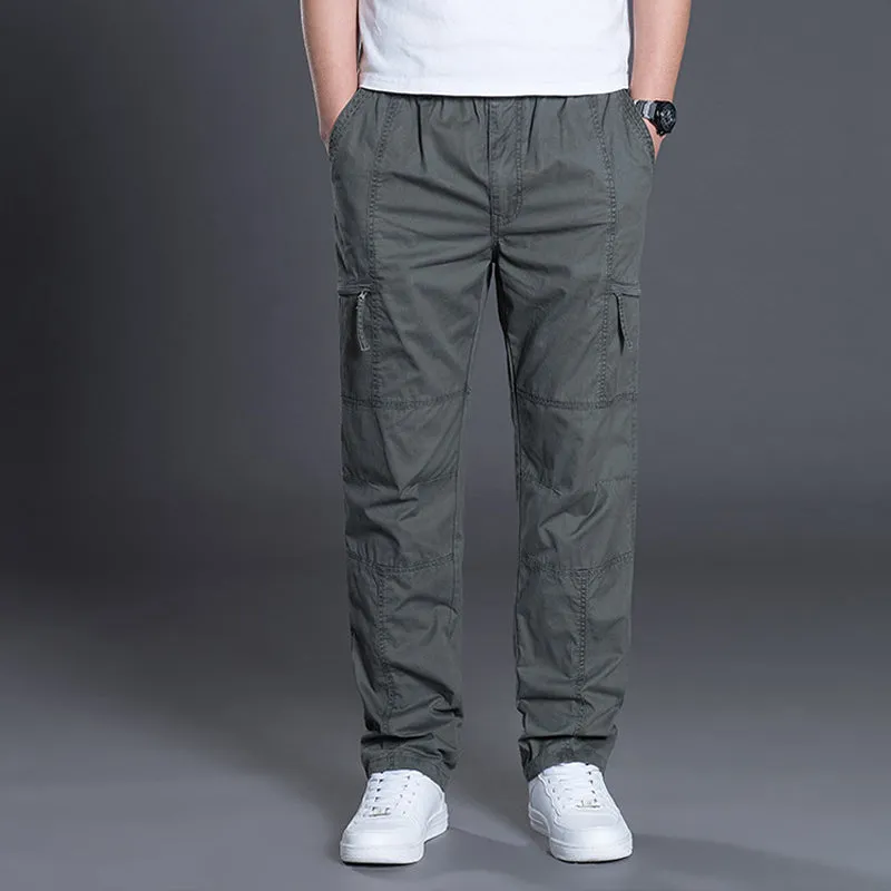 Men's Outdoor Casual Loose Multi-pocket Overalls