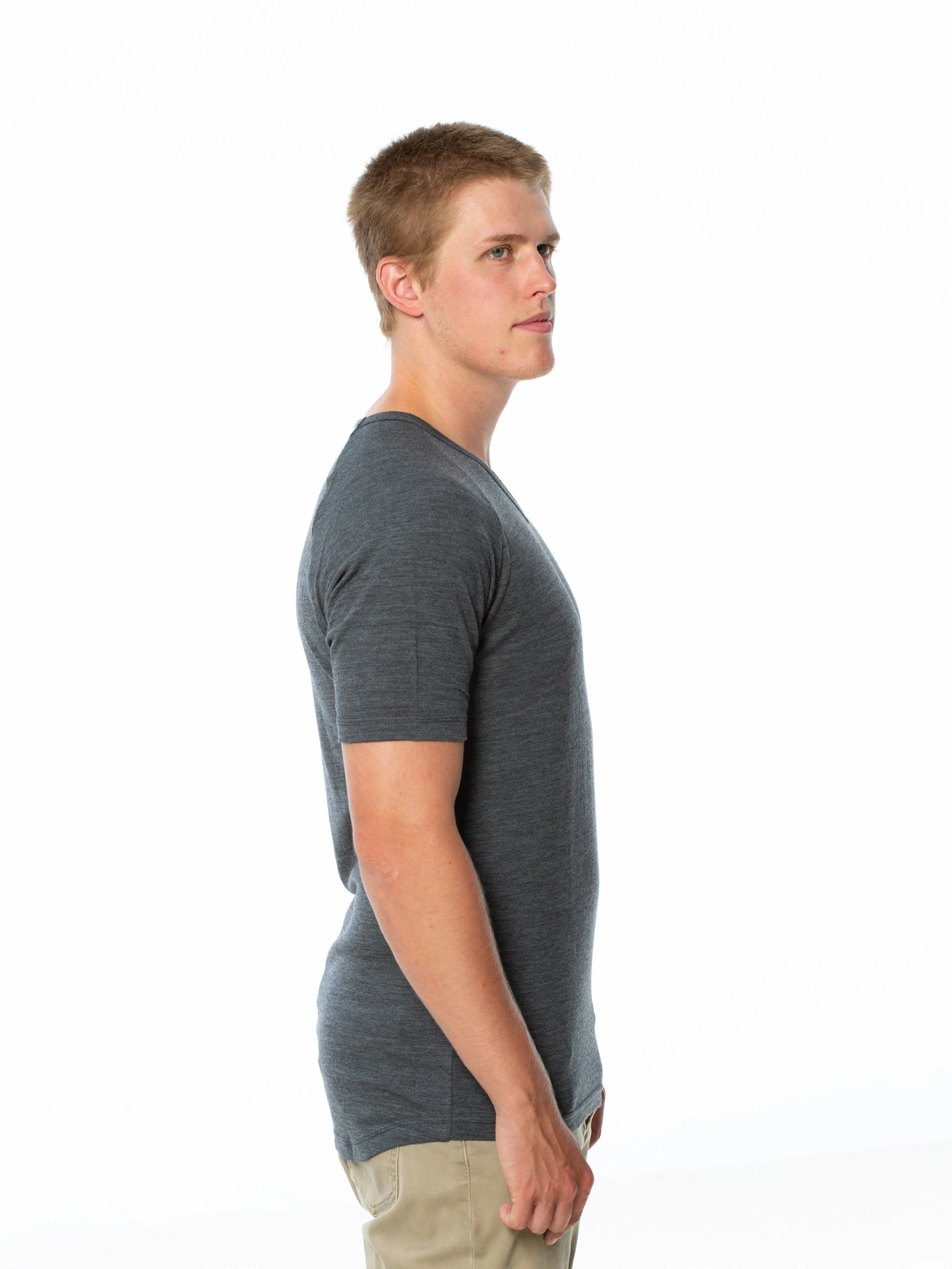 Merino Short Sleeve V Neck