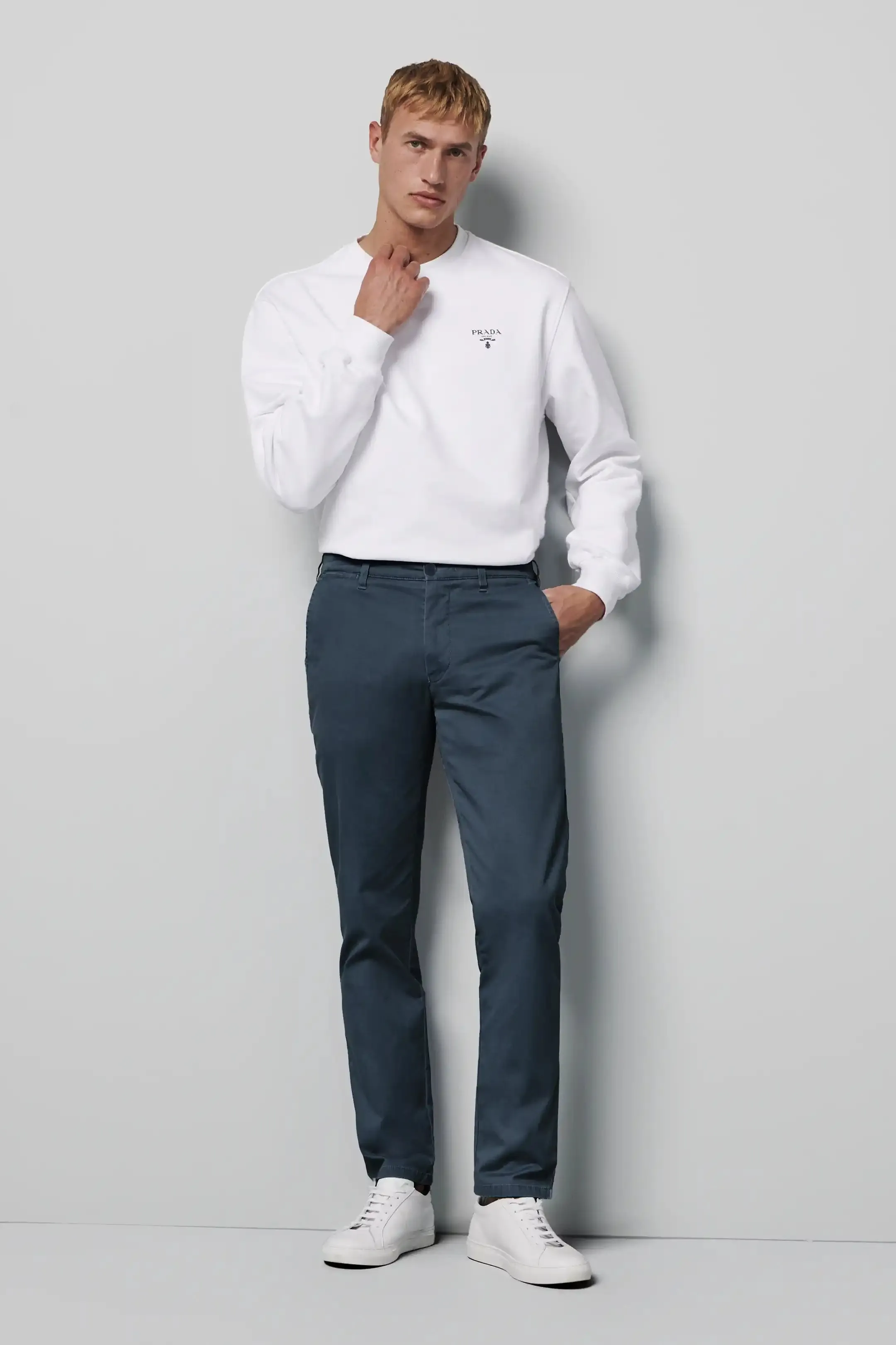 MEYER M5 Jeans - 6001 Soft Stretch Cotton Chinos - Blue