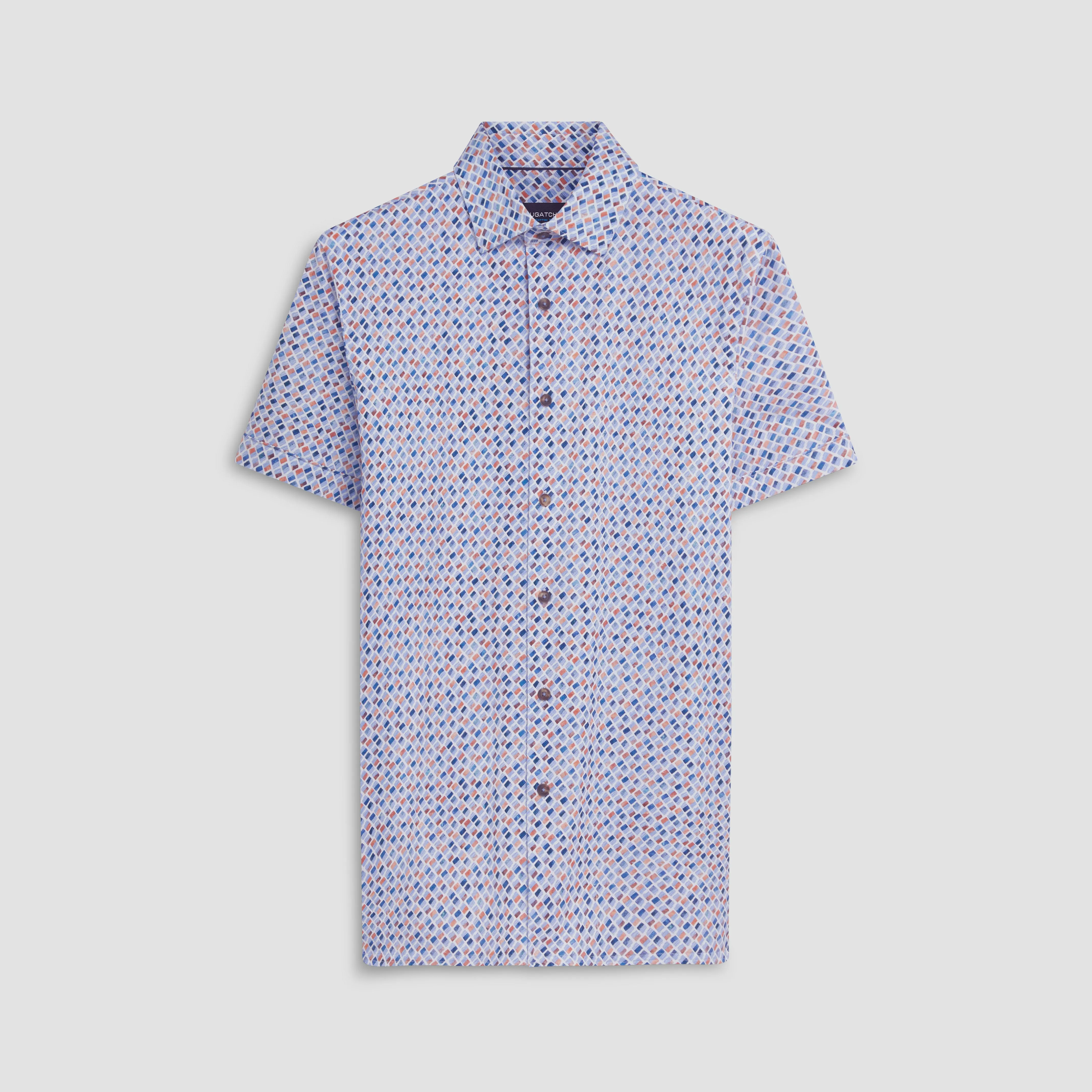 Milo Diamond Print OoohCotton Short Sleeve Shirt