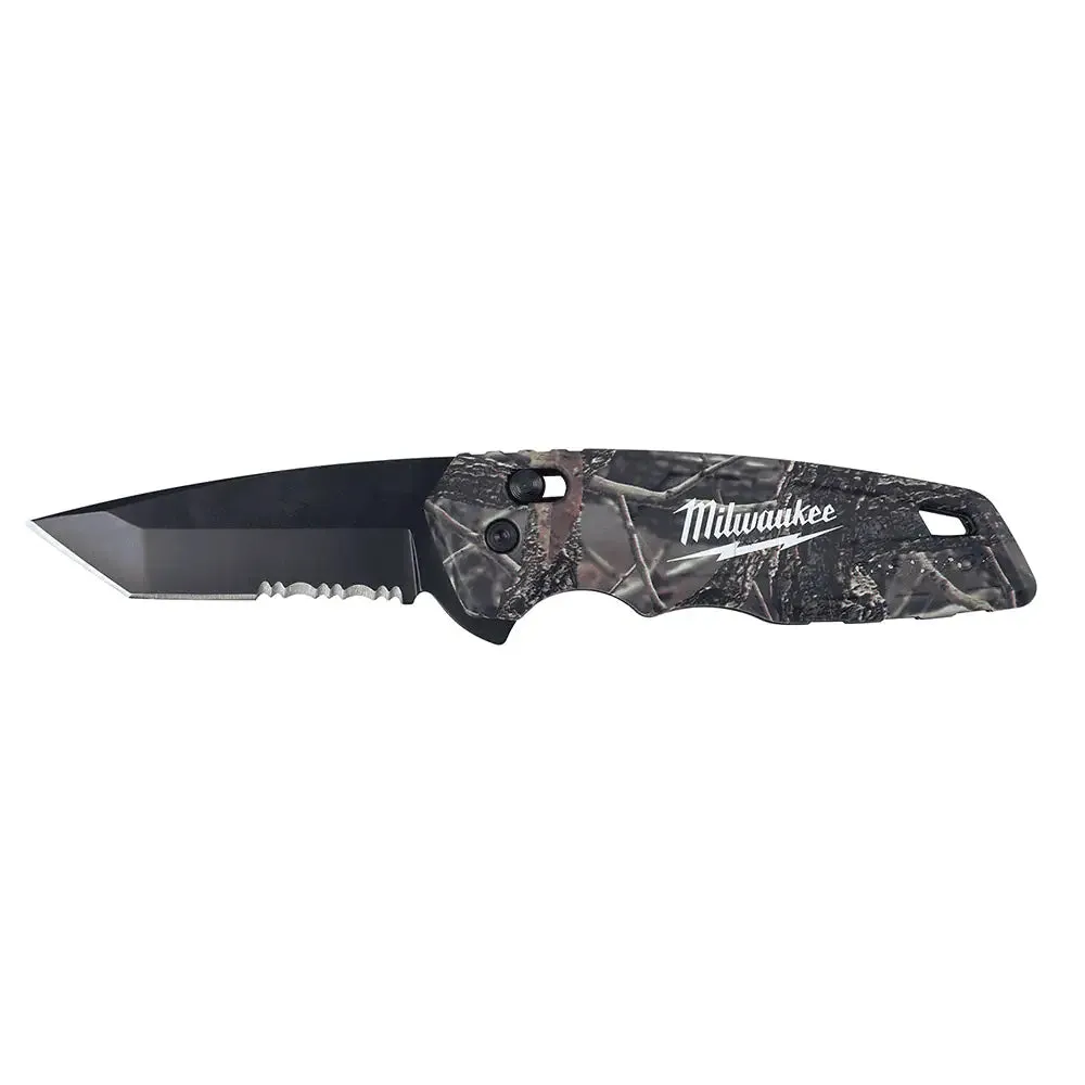 Milwaukee 7.48" FASTBACK Camo Spring Assisted Folding Knife