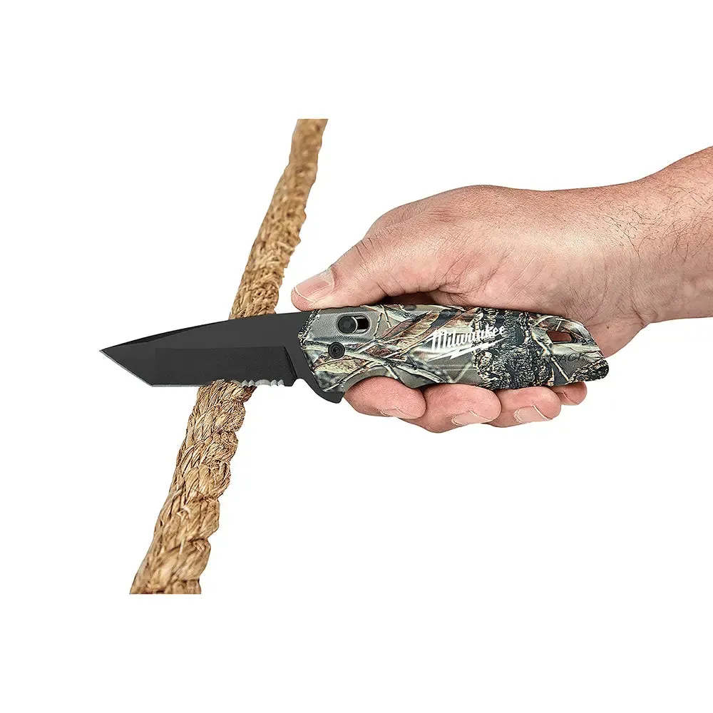 Milwaukee 7.48" FASTBACK Camo Spring Assisted Folding Knife