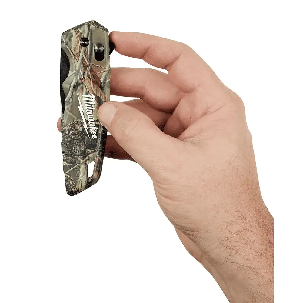 Milwaukee 7.48" FASTBACK Camo Spring Assisted Folding Knife