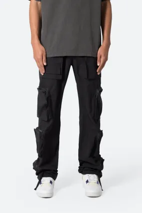 Multi Pocket Drawcord Pants - Black