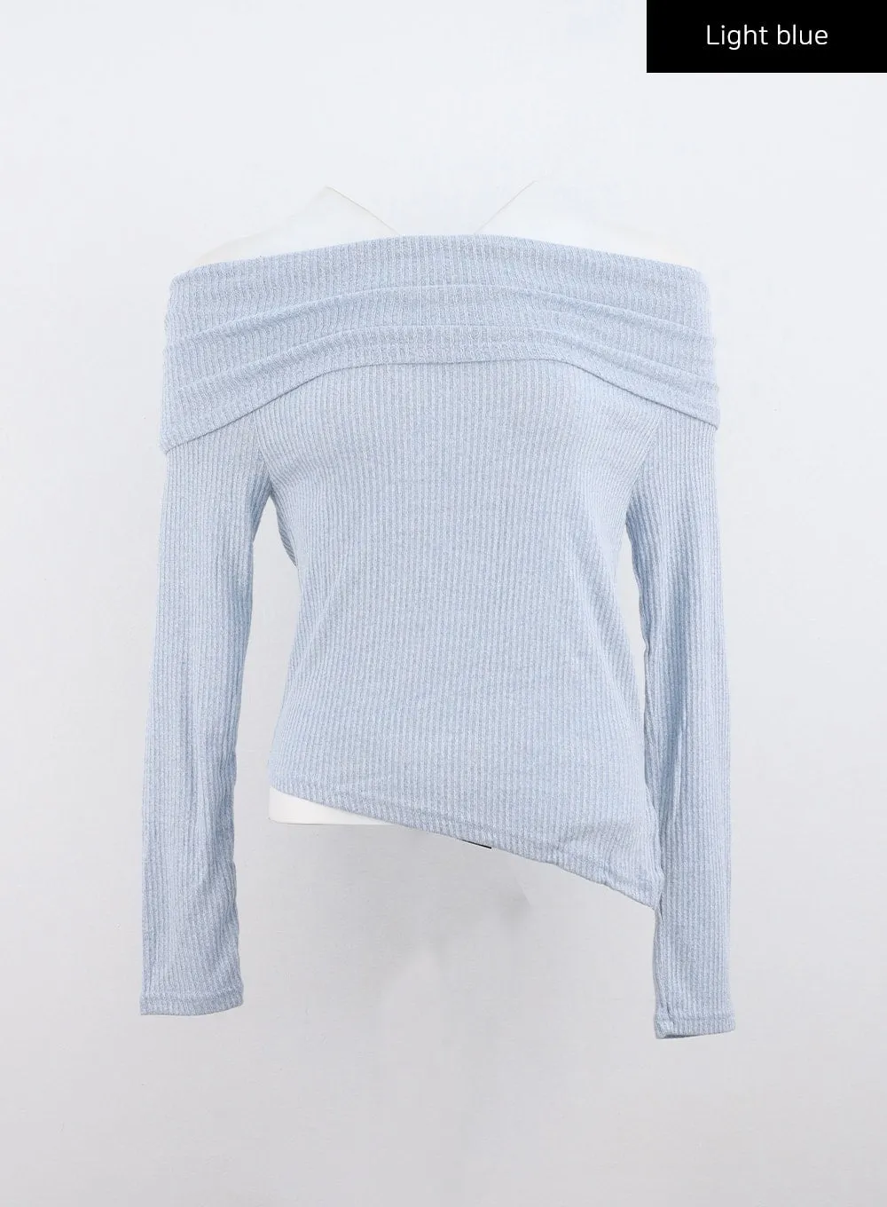 Off-Shoulder Ribbed Top CO313