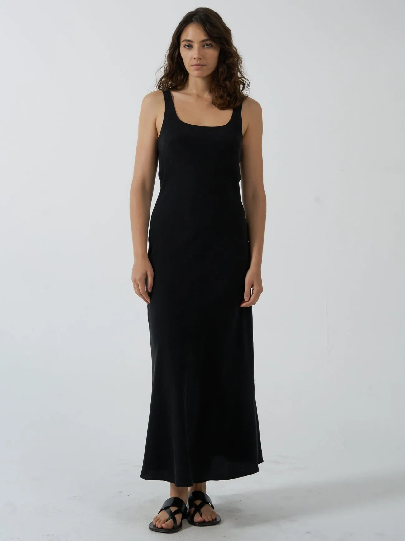 Onyx Slip Dress - Antique Black