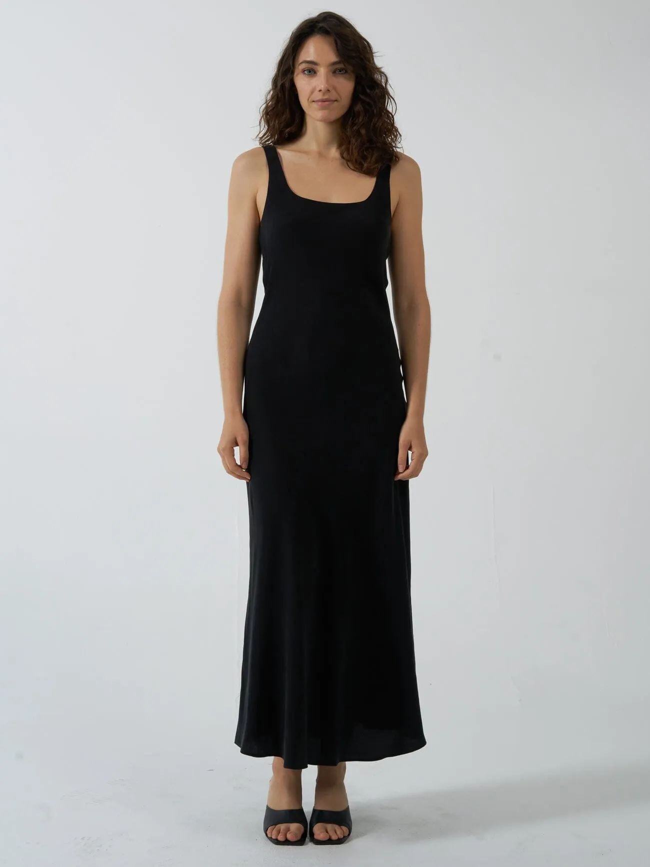 Onyx Slip Dress - Antique Black