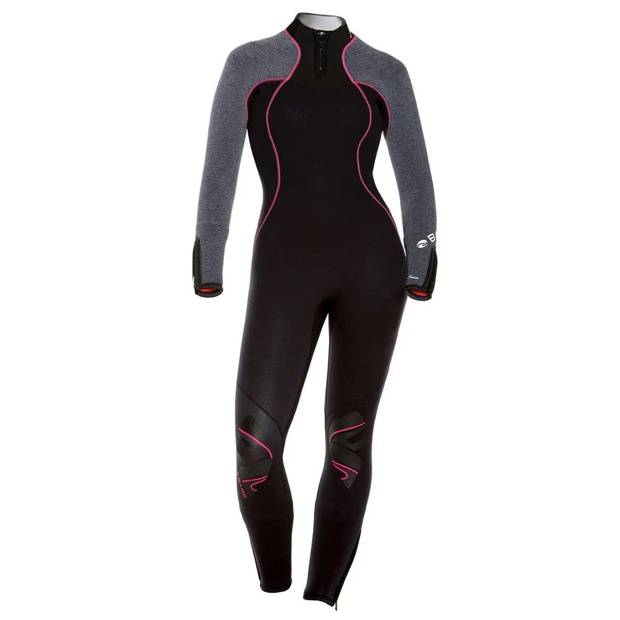 Open Box Bare 7mm Womens Nixie Ultra Dive Wetsuit-Grey Heather -06