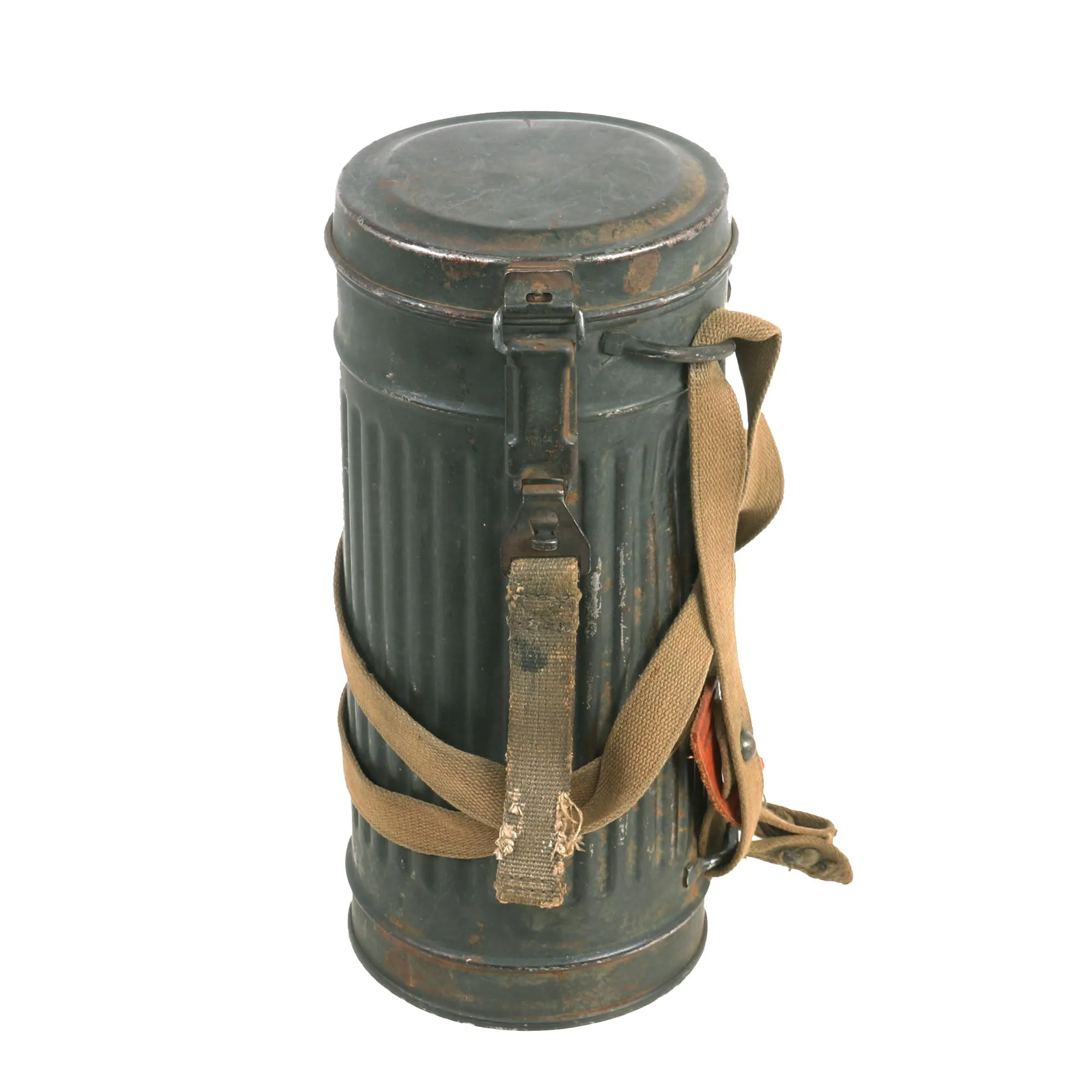 Original German WWII M38 Gas Mask With FE 41 Filter and Canister with Gas Cape Bag - Dated 1942 & 1944