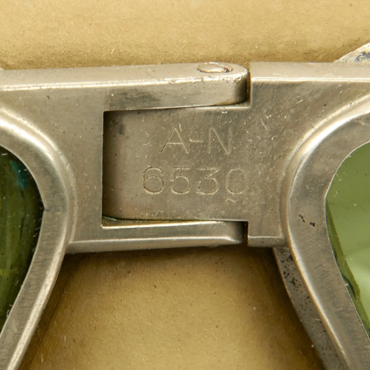 Original U.S. WWII Army Air Force Aviator Flight Helmet Set - AN6530 Green Goggles, A-14 Mask, A-11 Helmet