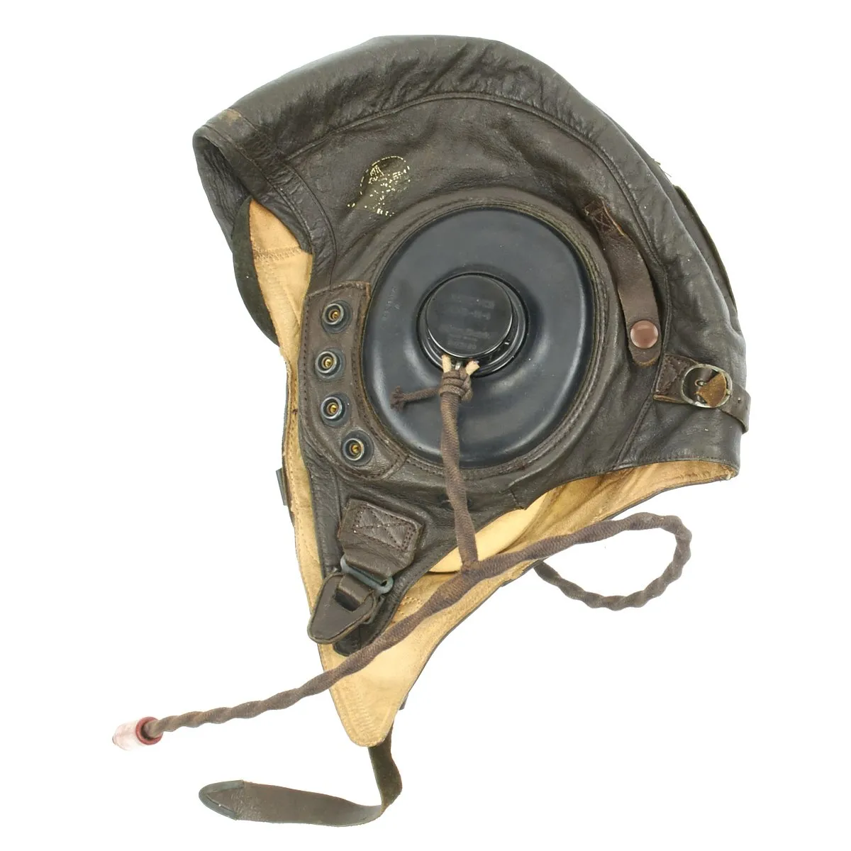 Original U.S. WWII Army Air Force Aviator Flight Helmet Set - AO Blue Goggles, A-14 Mask, A-11 Helmet